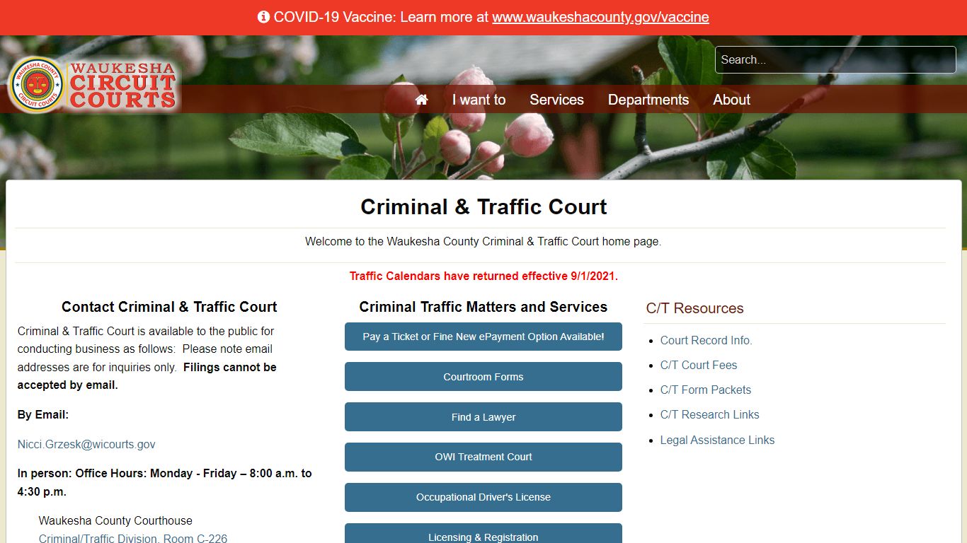 Waukesha County - Criminal and Traffic Court